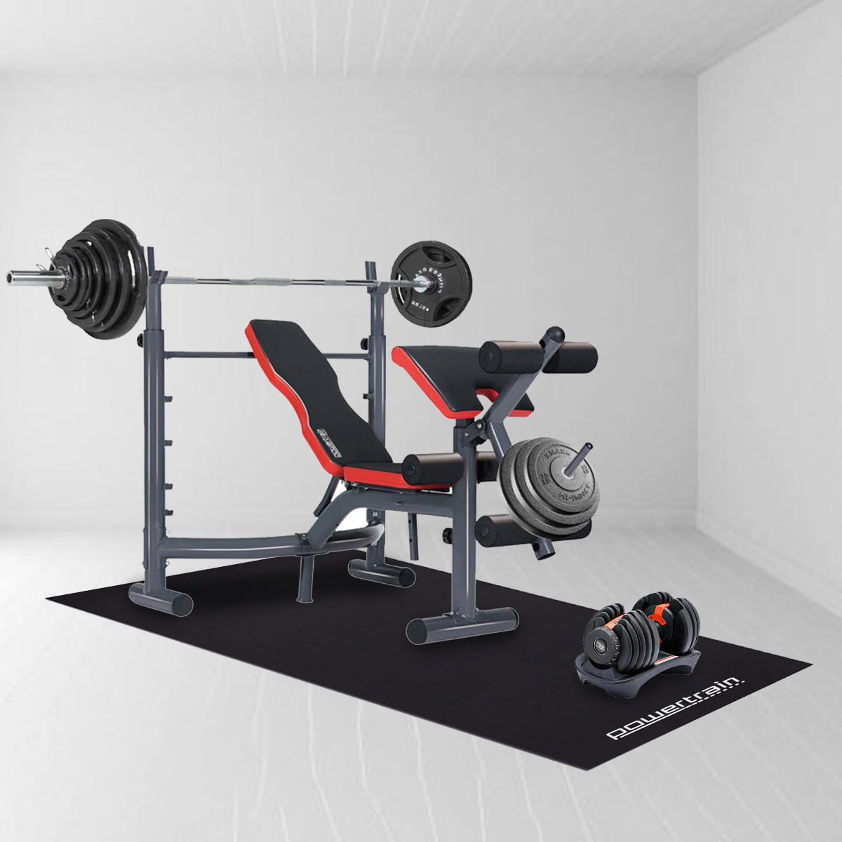 Powertrain 1.5m Exercise Treadmill Mat 5mm Thick Non-Slip EVA Floor Protector for Spin Bike Home Gym Equipment