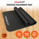 Powertrain 1.5m Exercise Treadmill Mat 5mm Thick Non-Slip EVA Floor Protector for Spin Bike Home Gym Equipment