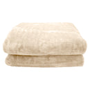 Laura Hill 800-gsm Faux Mink Throw Rug Blanket Queen Size Double-sided Large 220 X 240cm Heavy - Cream