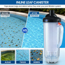 HydroActive Inline Pool Leaf Canister Debris Catcher Trap Basket for Suction Side Automatic Pool Vacuum Cleaners