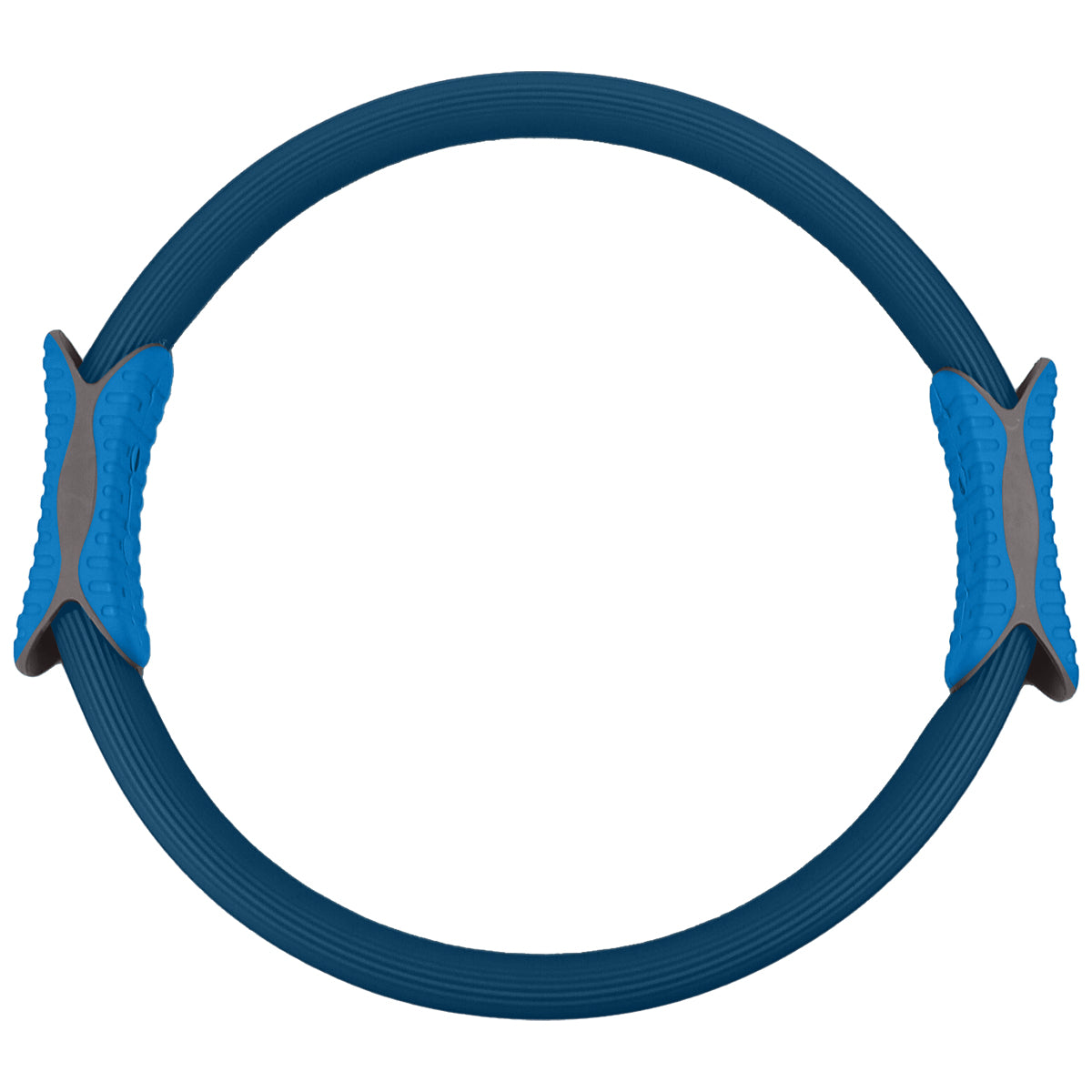 Powertrain 40cm Pilates Ring Magic Fitness Circle Dual Grip Handles for Yoga Core Thigh Workout Resistance - Blue