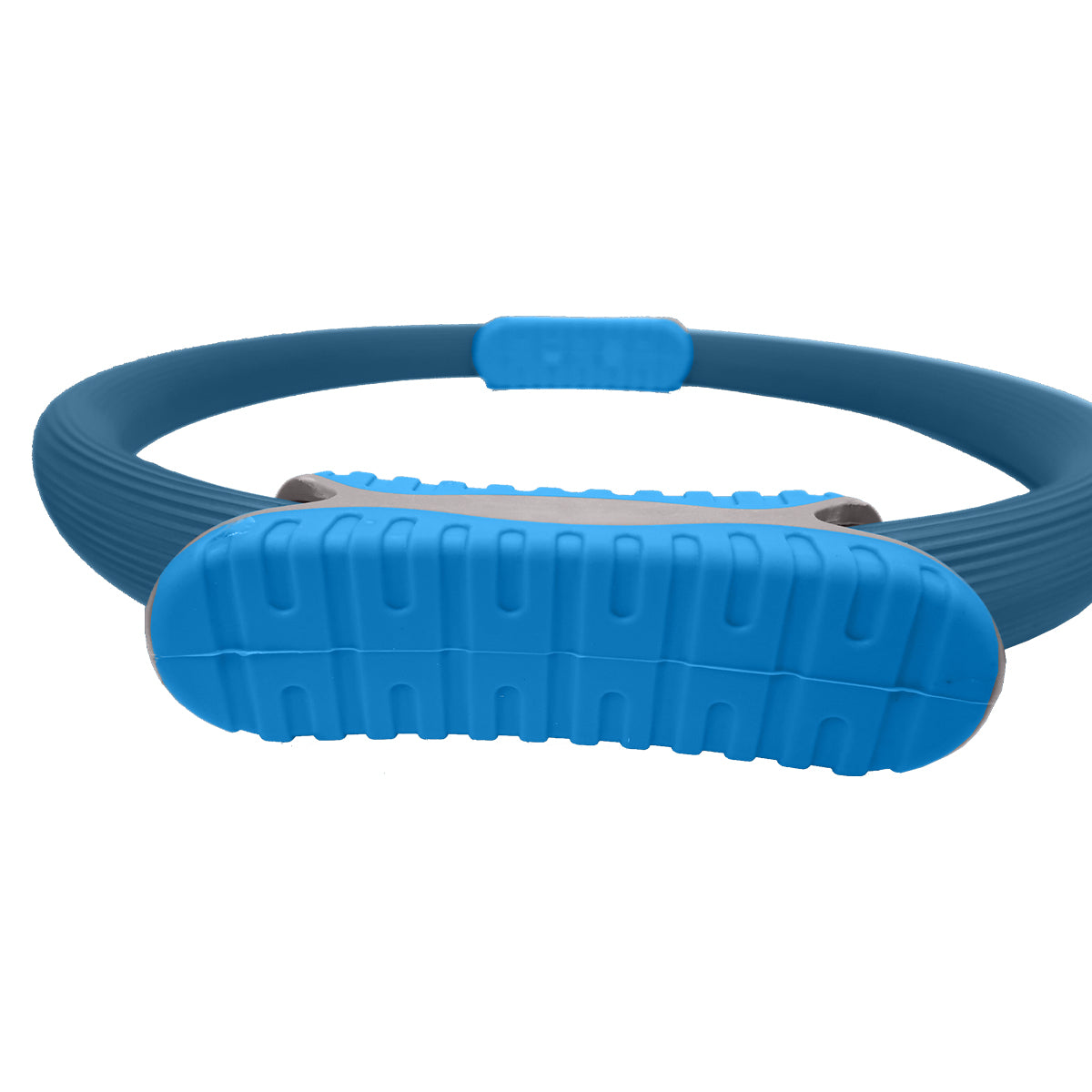 Powertrain 40cm Pilates Ring Magic Fitness Circle Dual Grip Handles for Yoga Core Thigh Workout Resistance - Blue