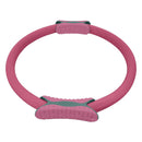 Powertrain 40cm Pilates Ring Magic Fitness Circle Dual Grip Handles for Yoga Core Thigh Workout Resistance - Pink