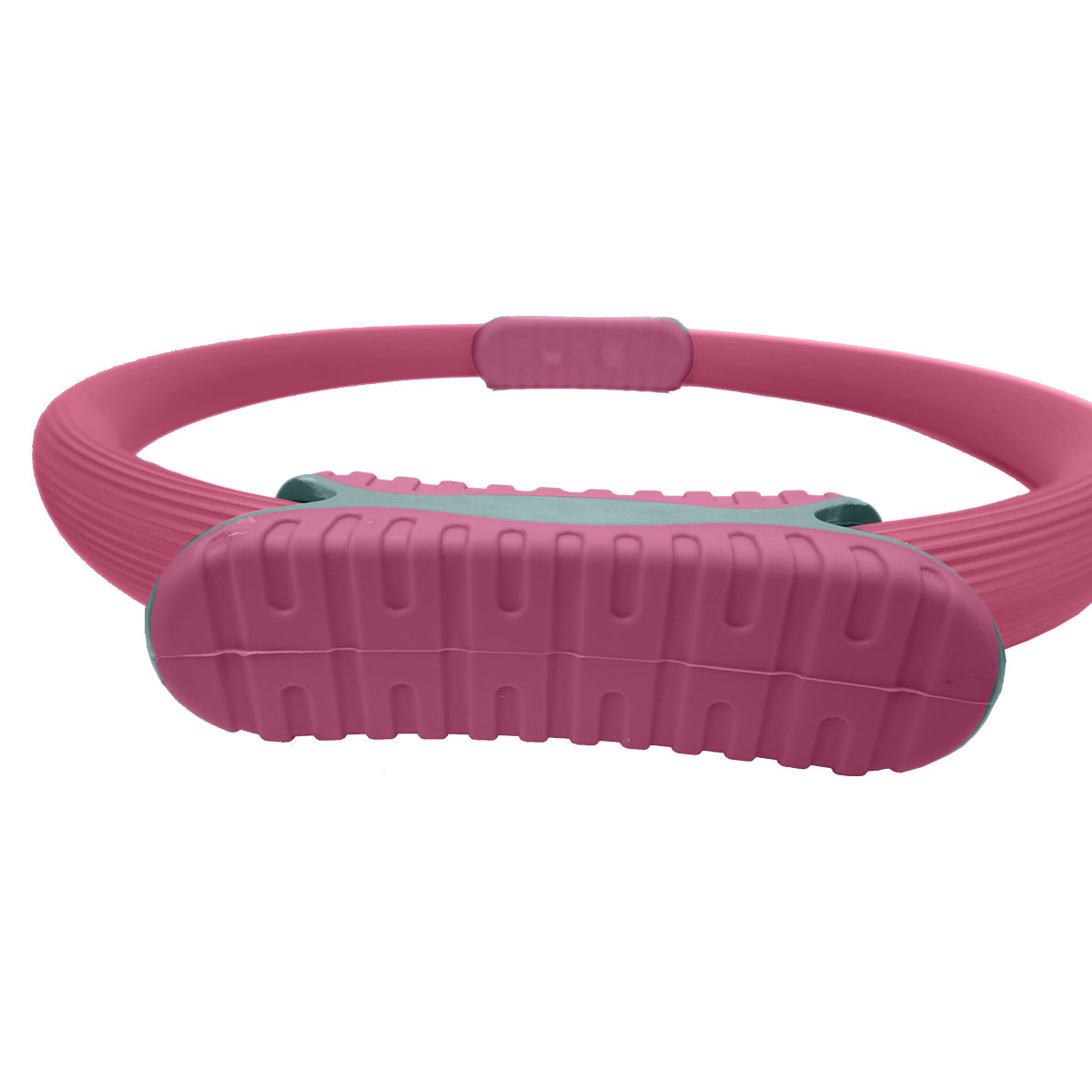 Powertrain 40cm Pilates Ring Magic Fitness Circle Dual Grip Handles for Yoga Core Thigh Workout Resistance - Pink