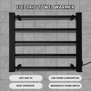 Pronti Heated Towel Rack Electric Bathroom Towel Rails Warmer Ev-90 -black