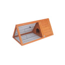 Little Buddies 98cm Wooden Triangle Rabbit Hutch Outdoor Guinea Pig Cage Small Animal Pet Enclosure with Run