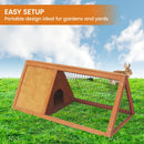 Little Buddies 98cm Wooden Triangle Rabbit Hutch Outdoor Guinea Pig Cage Small Animal Pet Enclosure with Run