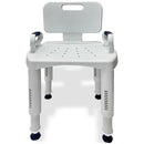Orthonica Adjustable Shower Chair with Armrests Non-Slip Bath Seat Stool for Seniors Elderly Heavy Duty 158kg Capacity