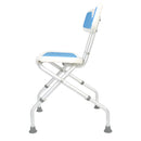 Orthonica Compact & Foldable Commode Shower Chair w/Height Adjustable Aluminium Frame Non Slip Feet HDPE Seat & Backrest