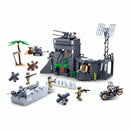Sluban B0861 Model Kit WWII Atlantic Wall Coastal Bunker Defense Normandy DDay Military Base Outpost Army DIY Set Toy