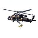 Sluban B1012 Model Kit UH60 Black Hawk Medical Rescue Helicopter US Army MEDEVAC Air Force Military Building Blocks DIY