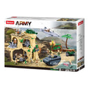 Sluban B1111 Model Kit WWII Battle of Iwo Jima Island Bunker Landing Craft Army Military Base Diorama Blocks DIY Set Toy