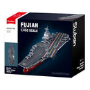Sluban B1188 Model Kit 1:450 Aircraft Carrier Fujian Type 003 Chinese PLAN Warship Navy Vessel Boat Blocks DIY Set Toy