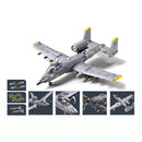 Sluban B1362 Model Kit 1:44 A10 Warthog Thunderbolt Attack Jet Fighter Plane USAF Military Building Blocks DIY Set Toy