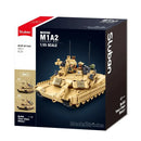 Sluban B1365 Model Kit 1:35 M1A2 Abrams TUSK II Battle Tank MBT Modern US Army Military Building Blocks DIY Set Toy