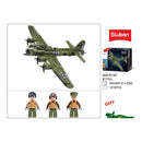 Sluban B1367 Model Kit 1:44 B17 Flying Fortress Heavy Bomber WWII USAAF Army Air Force Military Building Blocks DIY Set Toy