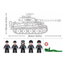 Sluban B1533 Model Kit 1:35 Tiger I Tank German Panzer WWII Army Military Building Blocks DIY Toy Construction Set