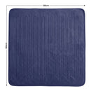 Laura Hill Electric Heated Blanket Throw Soft Coral Fleece w/ 9 Heat Settings - Blue