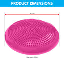 Powertrain 34.5cm Inflatable Stability Disc Balance Wobble Cushion Pink - Sensory Core Trainer for Yoga Pilates Rehab