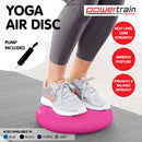 Powertrain 34.5cm Inflatable Stability Disc Balance Wobble Cushion Pink - Sensory Core Trainer for Yoga Pilates Rehab