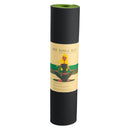 Powertrain 8mm Thick TPE Yoga Mat Non-Slip Home Gym Fitness Exercise Pilates Workout Mat with Carry Strap - Black Green