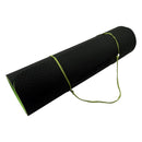 Powertrain 8mm Thick TPE Yoga Mat Non-Slip Home Gym Fitness Exercise Pilates Workout Mat with Carry Strap - Black Green