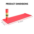 Powertrain Eco-friendly Dual Layer 8mm Yoga Mat | Red Blush | Non-slip Surface And Carry Strap For Ultimate Comfort And Portability