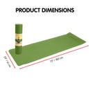 Powertrain 6mm Non-Slip TPE Yoga Mat Double Layer Exercise Pilates Fitness Workout Mat with Carry Strap - Green