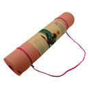 Powertrain 6mm Non-Slip TPE Yoga Mat Double Layer Exercise Pilates Fitness Workout Mat with Carry Strap - Pink