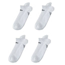 4X Rexy Seamless Sport Sneakers Socks Large Non-Slip Heel Tab WHITE