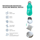 Mineral Maker MORBIDO Alkaline Filter Water Bottle + a Mineral Stone Pouch GREEN