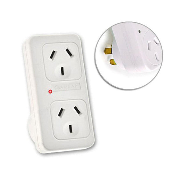 Sansai Powerpoint Surge Protector Adaptor Double Vertical