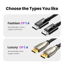 UGREEN 80390 DP V1.4 Male to Male Plastic Case Braided Cable 1M