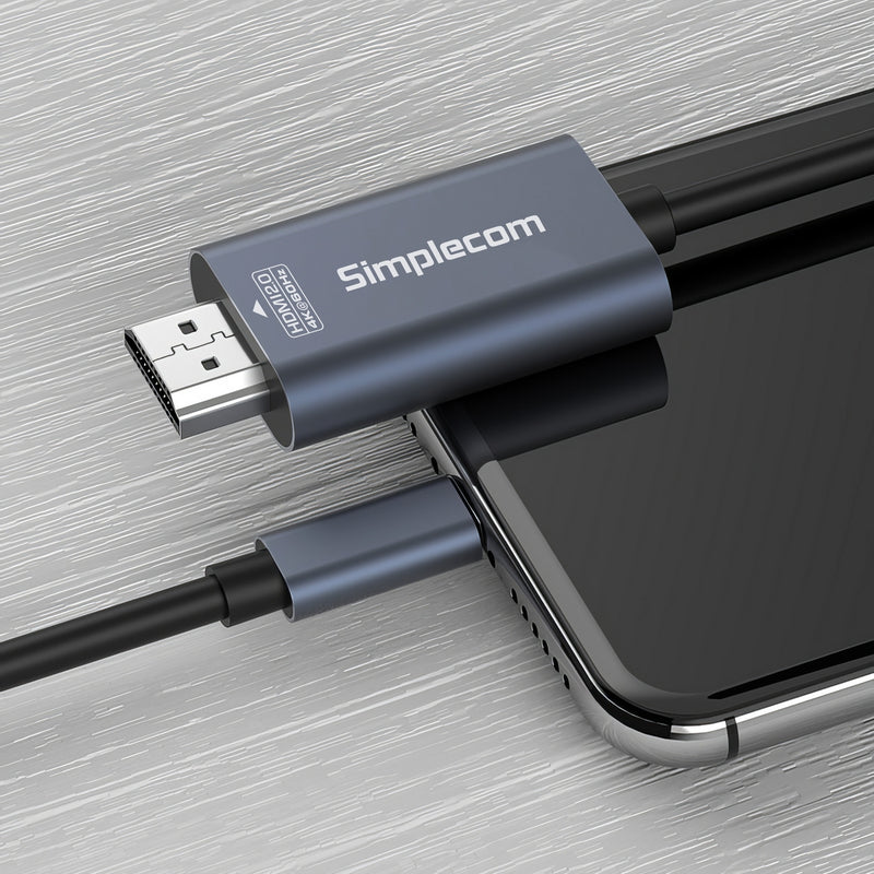 Simplecom DA322 USB-C Type-C to HDMI 2.0 Cable 2M HDCP 4K@60Hz