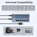 ACASIS HS-707MG-10G 7-in-1 USB 3.2 Gen2 10Gbps Docking Hub w AC for PC Laptop