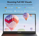 BENFEI 000451BK 15.6" FHD Portable Monitor USB-C HDMI IPS HDR Gaming Display w/ Speakers