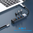 BENFEI 350GY 2-in-1 USB-C+USB 3.0 to RJ45 Gigabit Ethernet Port + 3-Port USB 3.0 HUB