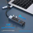 BENFEI 350GY 2-in-1 USB-C+USB 3.0 to RJ45 Gigabit Ethernet Port + 3-Port USB 3.0 HUB