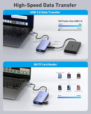 BENFEI 000359GY 11-in-1 USB C Hub Triple Display Docking Station Dual HDMI, VGA, 3xUSB 3.0, 10Gbps
