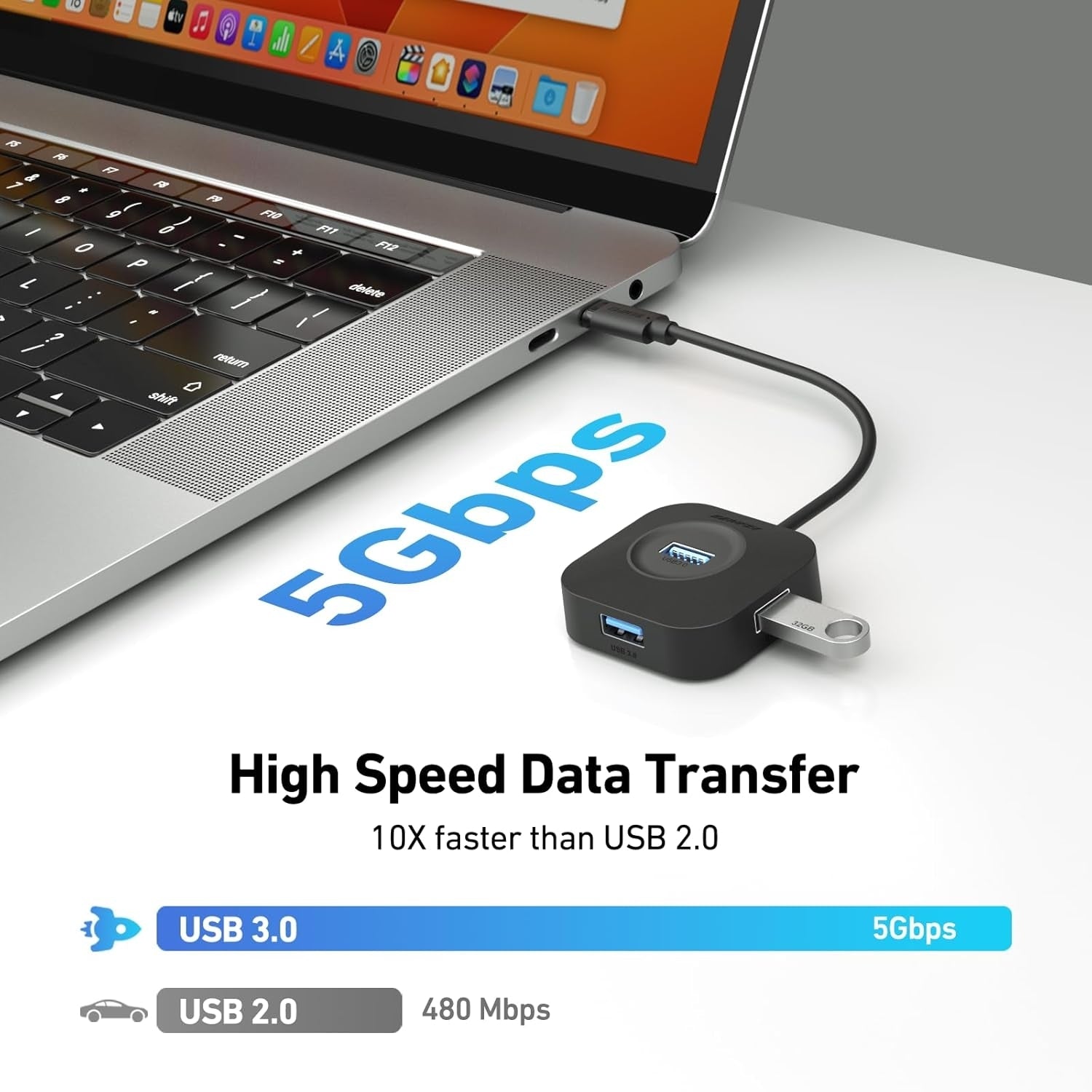 BENFEI 371BK USB-C 4-port USB 3.0 Hub