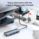 BENFEI 000386GY USB-C + USB 3.0 to Gigabit RJ45 + 3 Port USB 3.0 Hub Compatible with Mac
