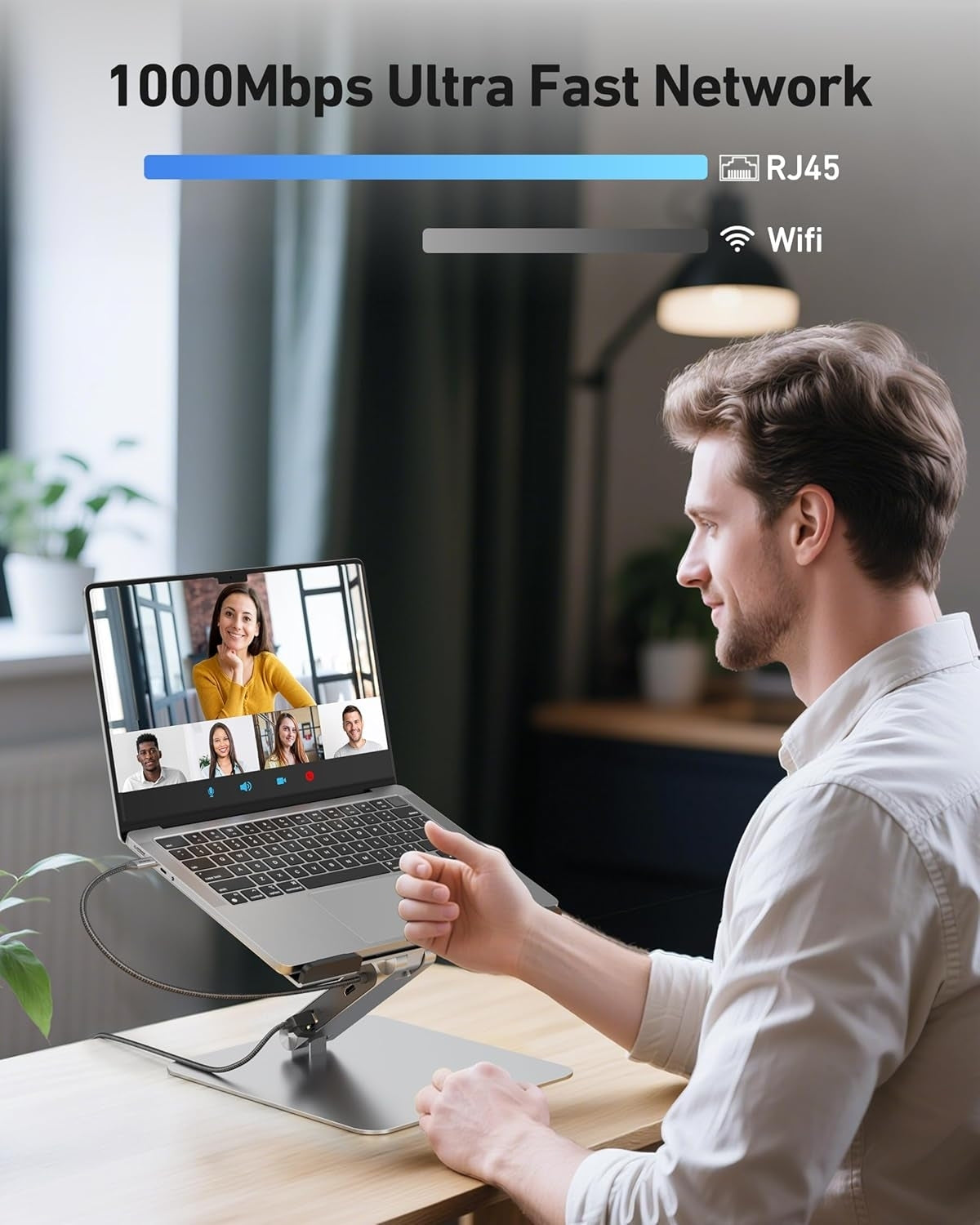 BENFEI 398GY TYPE-C 6-in-1 HDMI+USB-C(10G)+RJ45+2xUSB-A(10G)+PD
