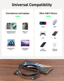 BENFEI 428BK-2M USB C to Right Angle USB C Cable, 90-dgree Angled USB 2.0 Type C Charger Cable, 3A Fast Charging & 480Mbps Data Sync, Durable PVC