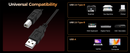 Choetech AB0060-3M USB A to B Printer 3meter Cable Black