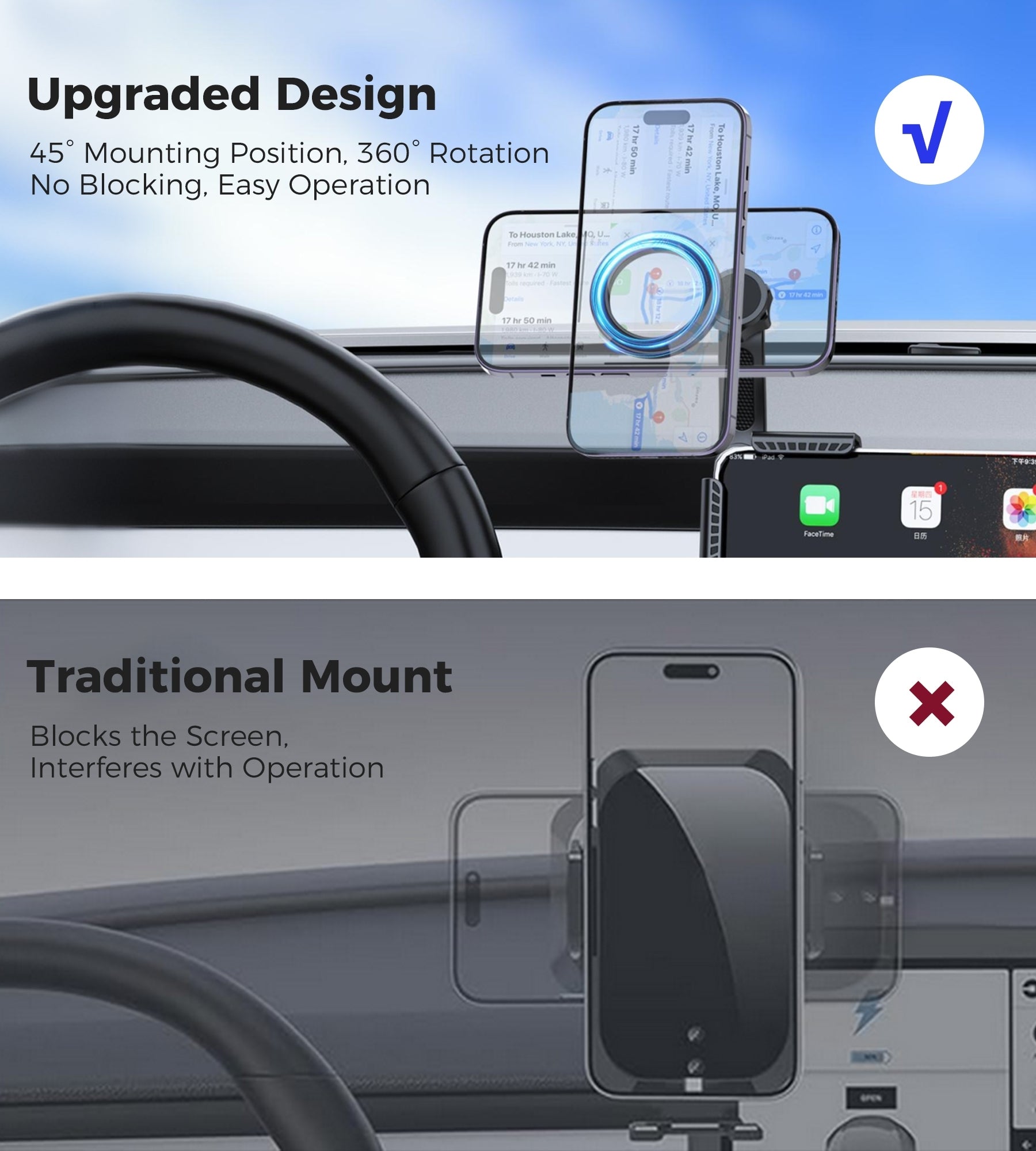Choetech H089 Magnetic Phone Holder for Tesla Model 3 / Model Y