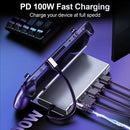 CHOETECH HUB-M77-GY PD100W 5-in-1 USB-C PD+HDMI+USB 3.0A/F+USB2.0 Steam Deck Docking Station