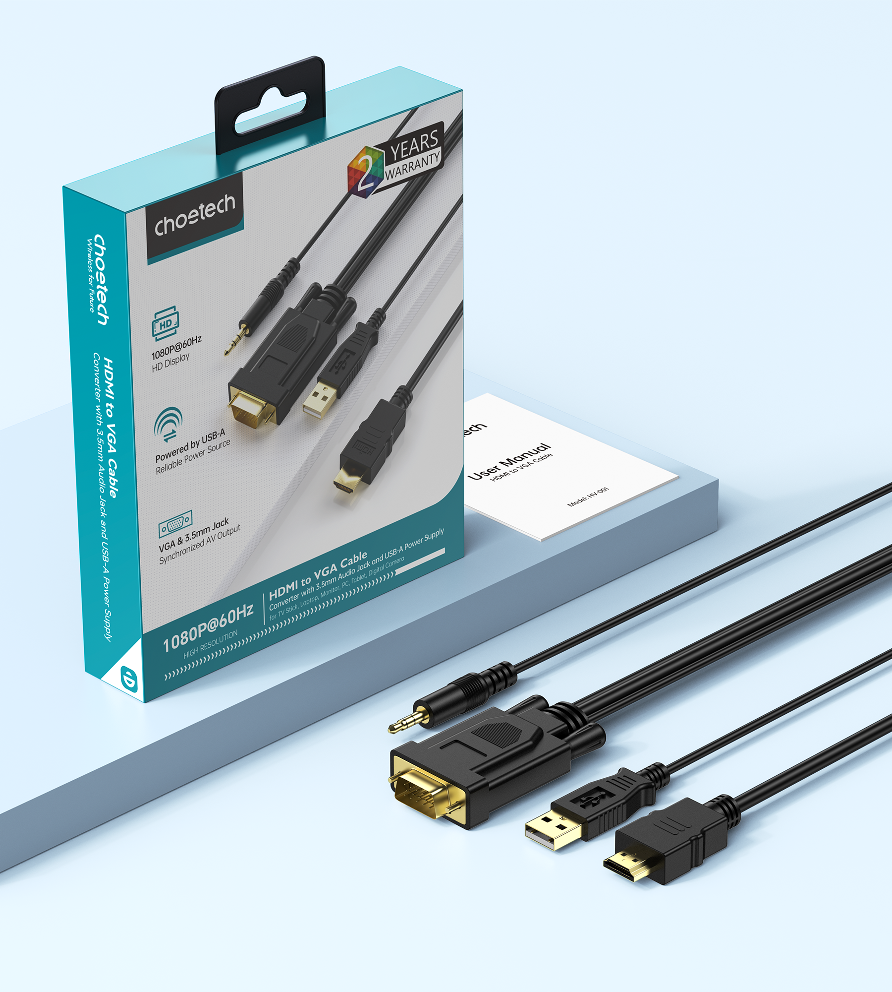 Choetech HV-001 HDMI to VGA 1.8m