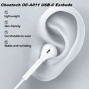 Choetech OC-A011 USB-C In-Ear Headphones 1.2m - White