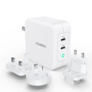 CHOETECH PD6008 GAN Dual Type-C 100w Travel Charger (US/EU/UK/AU)