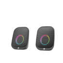 HP DHS-2113 Wired Bluetooth Speaker Portable USB AUX LED Stereo Sound Black